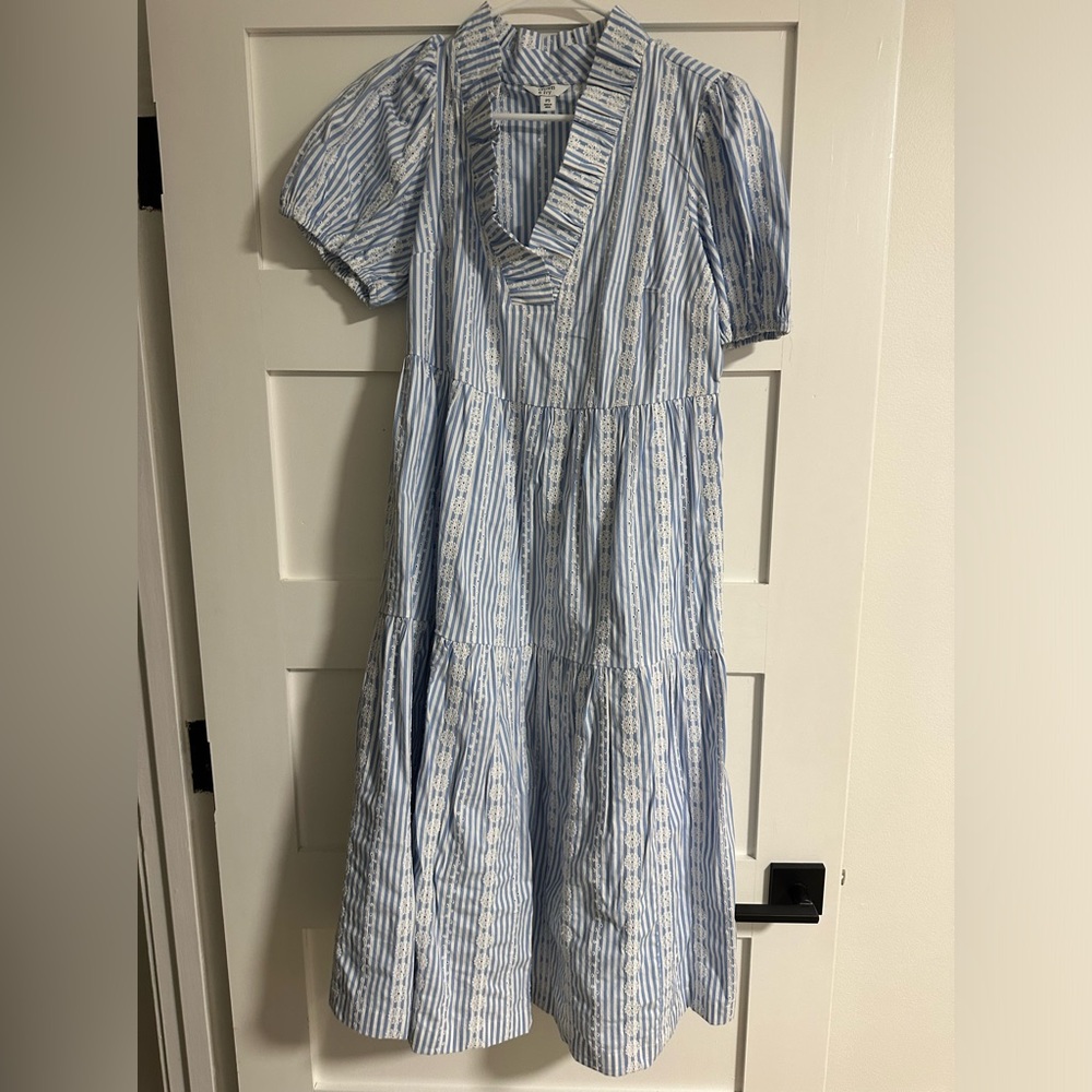 Crown & Ivy Blue and White Striped Dress